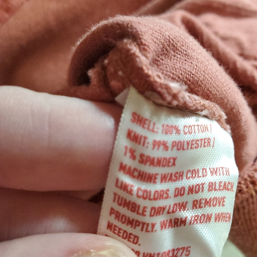 MOSSIMO SUPPLY CO. Corduroy Biker Style Jacket Coat Salmon Color Women's M - EUC - Picture 10 of 10